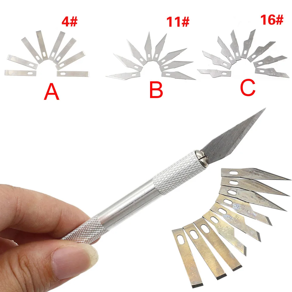 

8 Pcs Blades Wood Carving Engraving leathercraft Sculpture Scalpel Cutting leather tool PCB Repair leather processing tools