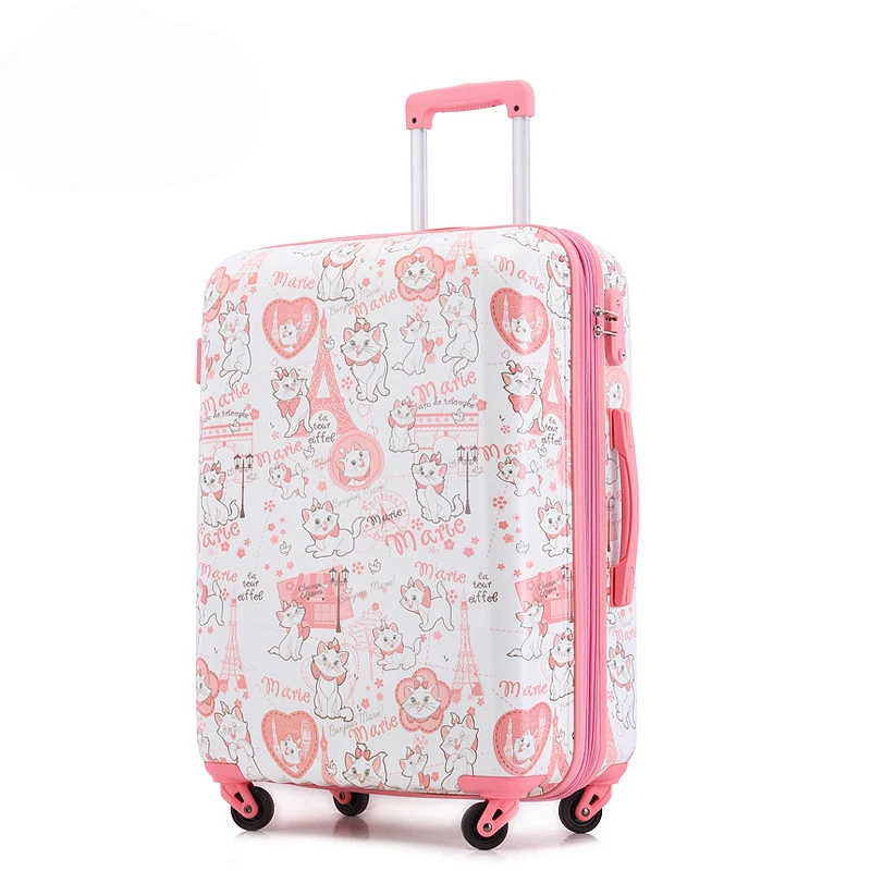 Mala de viagem rodinha Cute hello kitty dibujos animados maleta trolley KT equipaje maletas chicas viajan del bolso balanceo|bag triangle|luggage plus - AliExpress