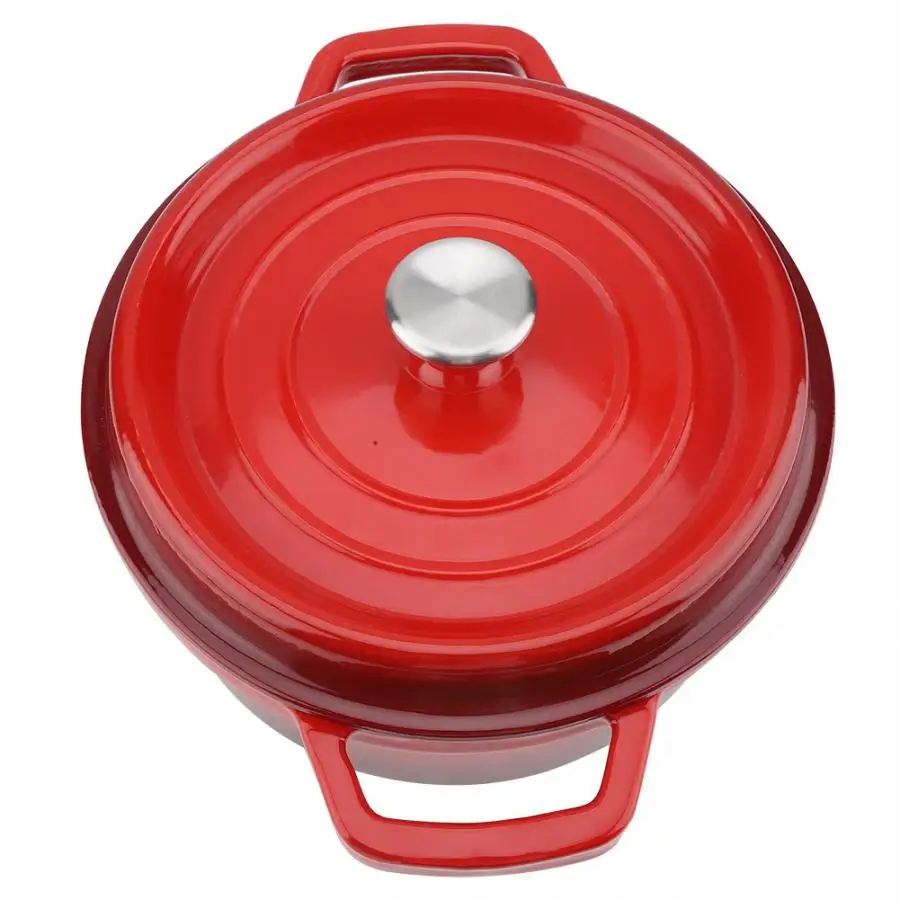 Enameled Non-stick Cast Iron Cookware Oven Pot with Dual Handles Kitchen Tool