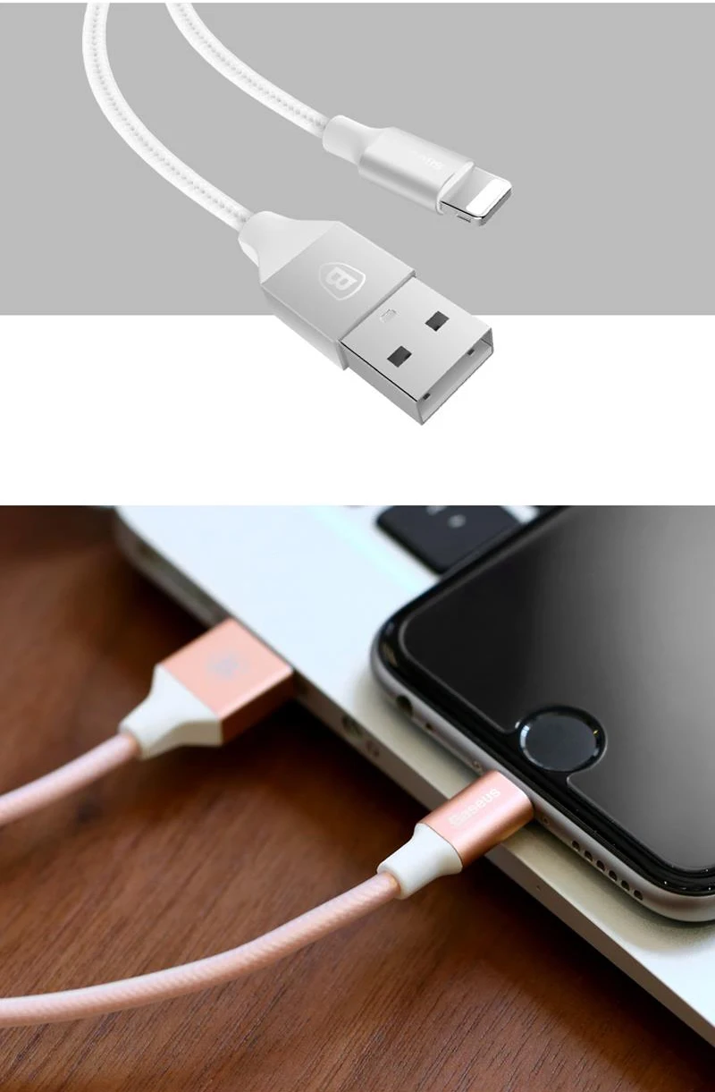 Baseus USB кабель для iPhone X 8 5 5S 6s 6 7 Мобильный телефон 2A кабель для быстрой зарядки кабель для синхронизации данных кабель для зарядного устройства для IOS 8 9 10 11