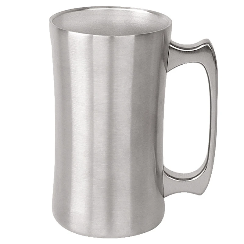 

Outdoor Camping Beer Mug Stainless Steel Double-Layer Coffee Mug Vacuum Insulation Cold Coffee Cup Household Water Glass Trave