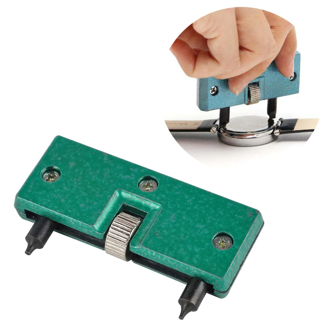 

1pc Green Watch Back Case Opener Adjustable Opening Screw Wrench Repair Tool Remover Kit for Watchmaker Shellhard