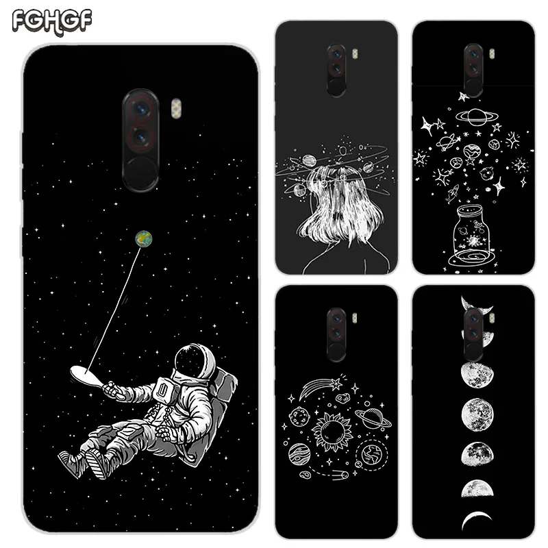 Complex Formula Printing Silicone Case For Xiaomi Pocophone F1 Mi 5S Plus 5X 6X A1 A2 8 lite 9 SE Max 3 Pro Note 2 Cover Coque |