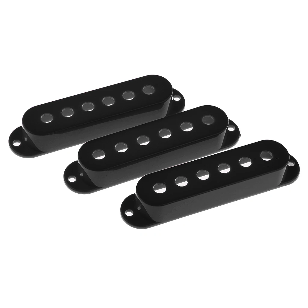 3 Pieces Plastic Single Coil Pickup Cover Replacment for ST SQ Guitar Parts Accessories