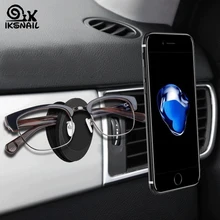 IKSNAIL автомобильный магнитный держатель для мобильного телефона, магнитный Универсальный держатель для воздуха на выходе, стойки gps для iPhone, многофункциональный держатель для очков
