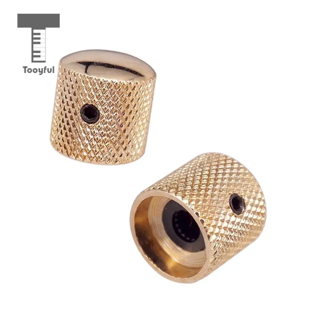 1 Set Brass Dome Knobs Screw Type+3 Way Toggle Switch Knobs Tips for LP Electric Guitar Parts