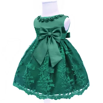 

New Baby Birthday Bow Cute Princess Dress