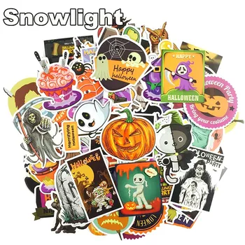 

100 Pcs Halloween Cute Pumpkin Toy Decoration Stickers All Saints Day Haunted House Laptop Skateboard Toy Sticker For Kids