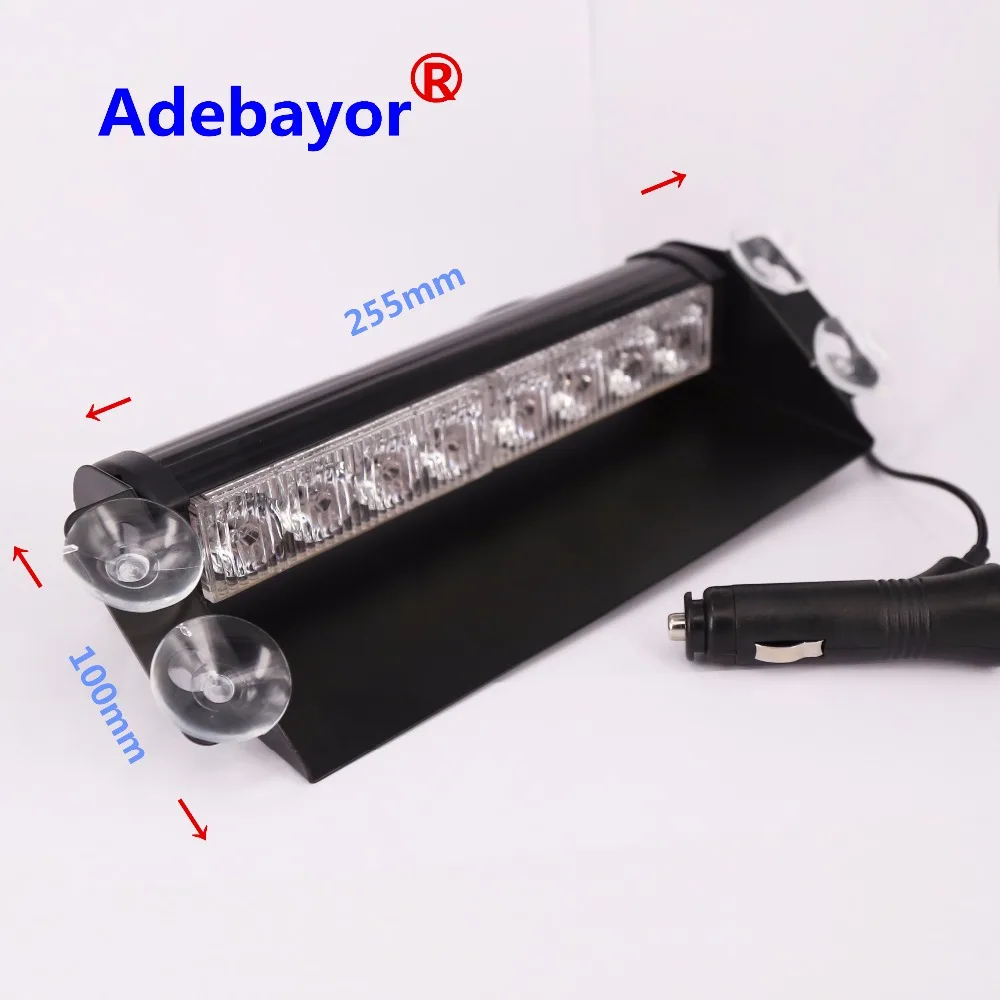 

Wholesale High Power 8 LED Dash Strobe Fog Flash Emergency Warning Lights red and red