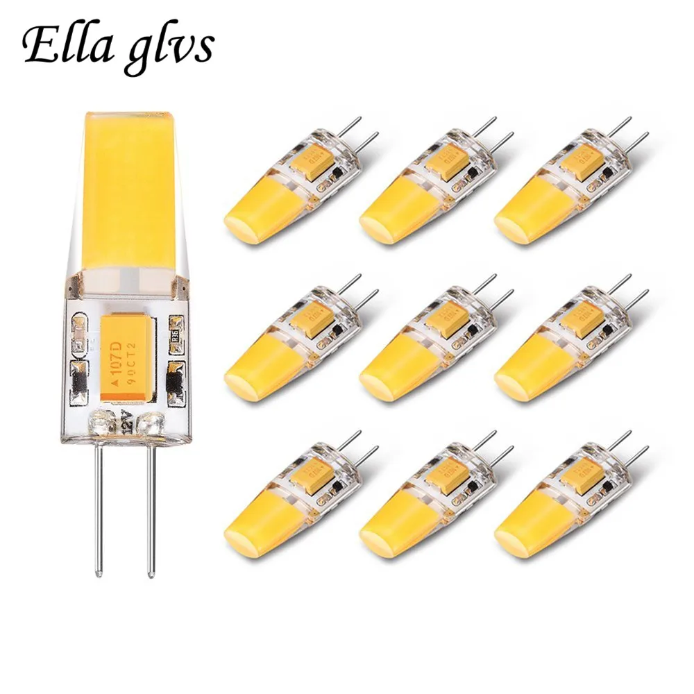 

5pcs LED Light Bulb 2W G4 1508 COB Replace Halogen Lamp For Spot Light Chandelier Pure White Warm white LED Lampada AC/DC12V