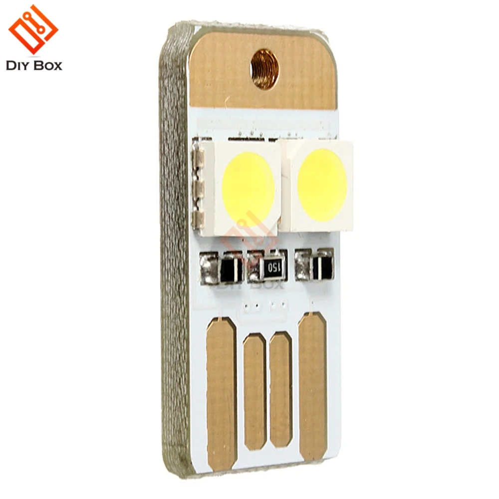 Супер мини USB светодиодный Ночной светильник белый модель двусторонняя вставные Питание лампа светодиодный брелок Портативный