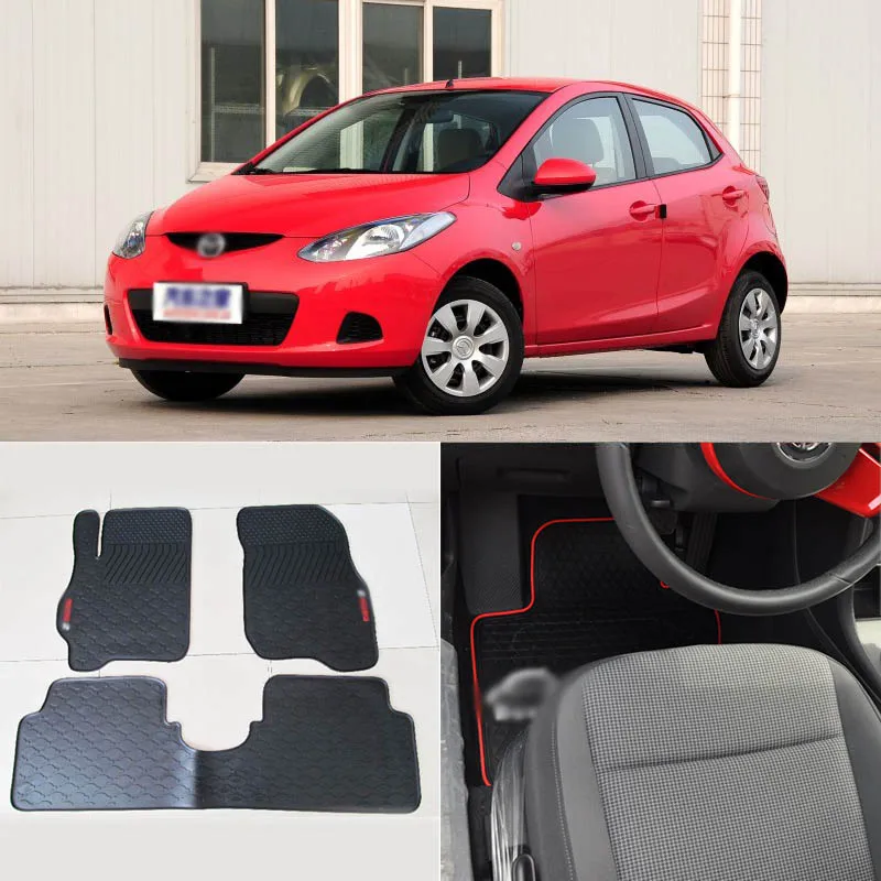 High Quality Full Set All Weather Heavy Duty Black Rubber Floor Mats