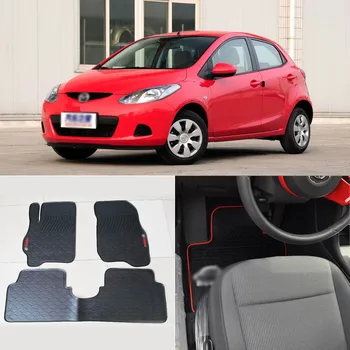 

High Quality Full Set All Weather Heavy Duty Black Rubber Floor Mats For Mazda 2