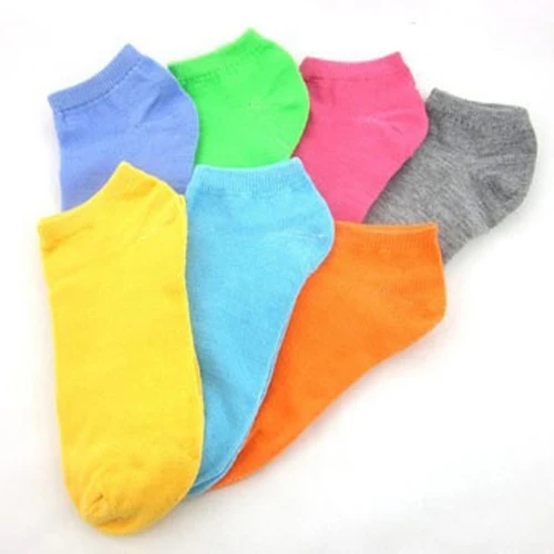 

1lot=20pcs=10pair Spring Autumn and Winter Women Socks / Cotton Socks Women's Candy Color Casual Socks