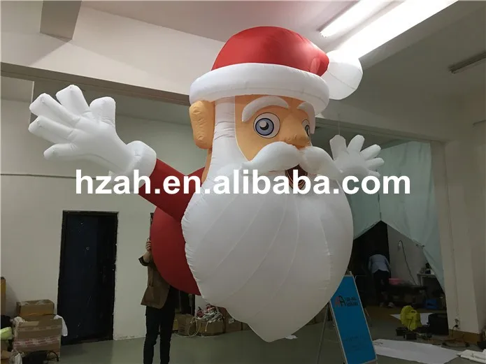 Подвесная декоративная надувная Рождественская голова Санты на Рождество