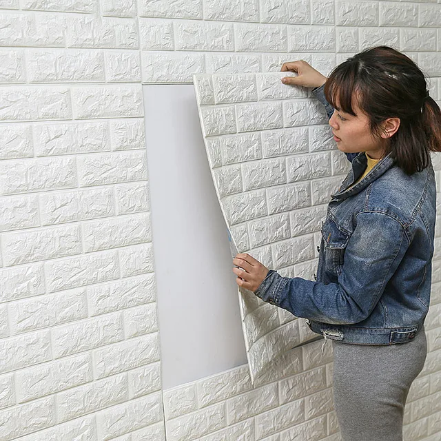 diy self adhesive 3d wall stickers bedroom decor foam brick room