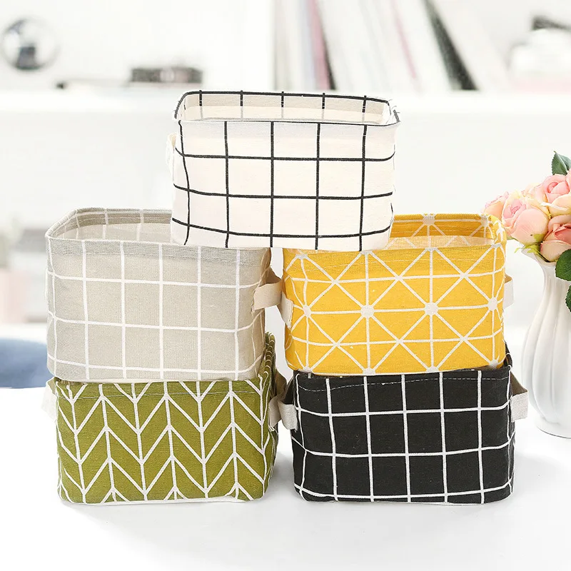 

DIY Desktop Storage Basket Sundries Underwear Toy Storage Box Cosmetic Book Organizer Stationery Container Laundry Basket 150