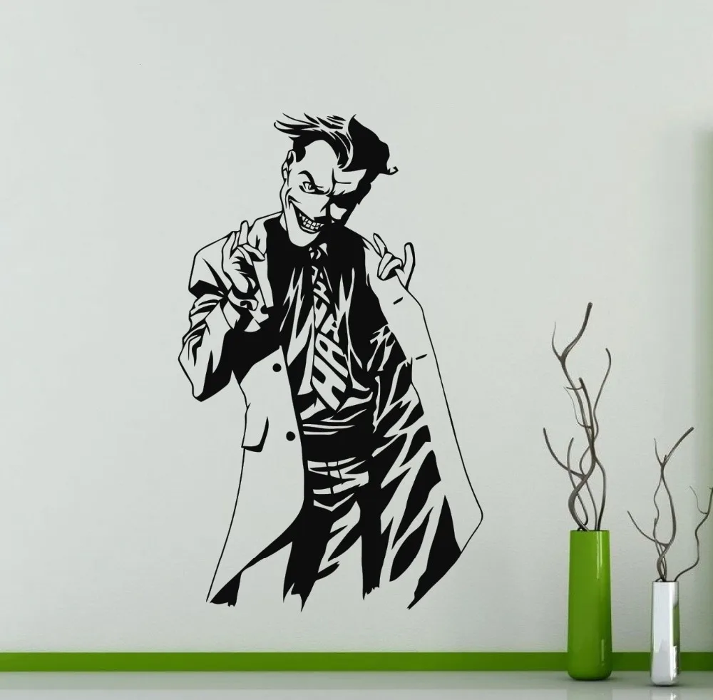 Specialized Joker Whole Pattern Wall Stickers Batman Famous Movie