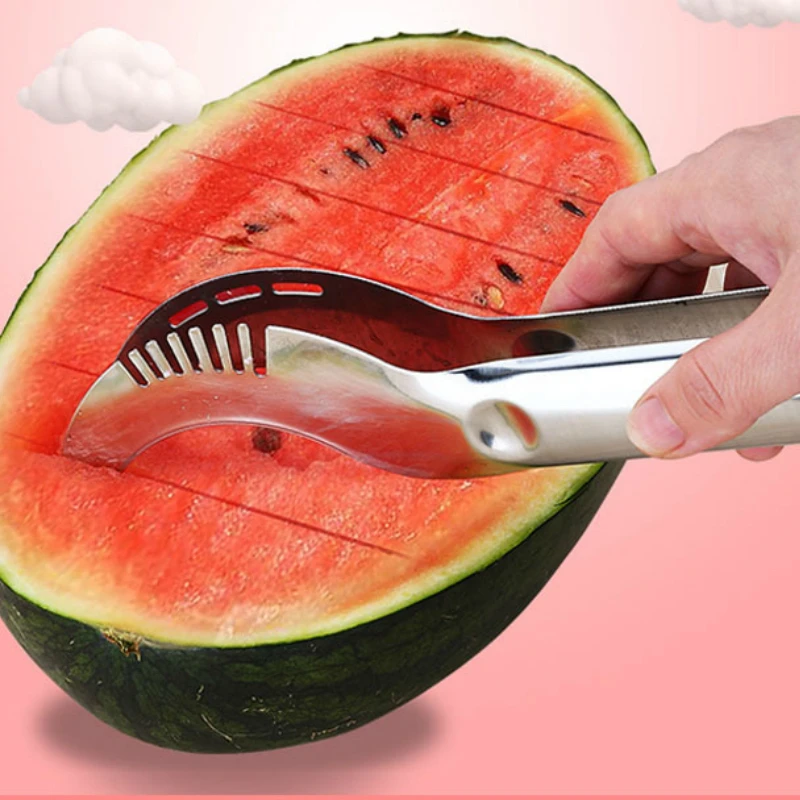 

1 PCS party supply Stainless Steel Cut Fruit Watermelon Cutter Fast Slicer Smart Kitchen Cutting Tool