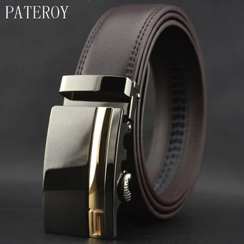 

PATEROY The new men's casual leather belt buckle belt automatic belt leather belts may foundry LY87545-2