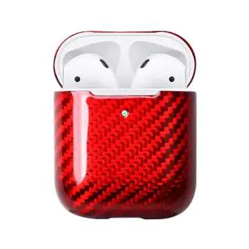 

Protective Case Cover for Apple AirPods 2 Wireless Bluetooth Headset Carbon Fiber Shockproof LED Charging Case for AirPods 2