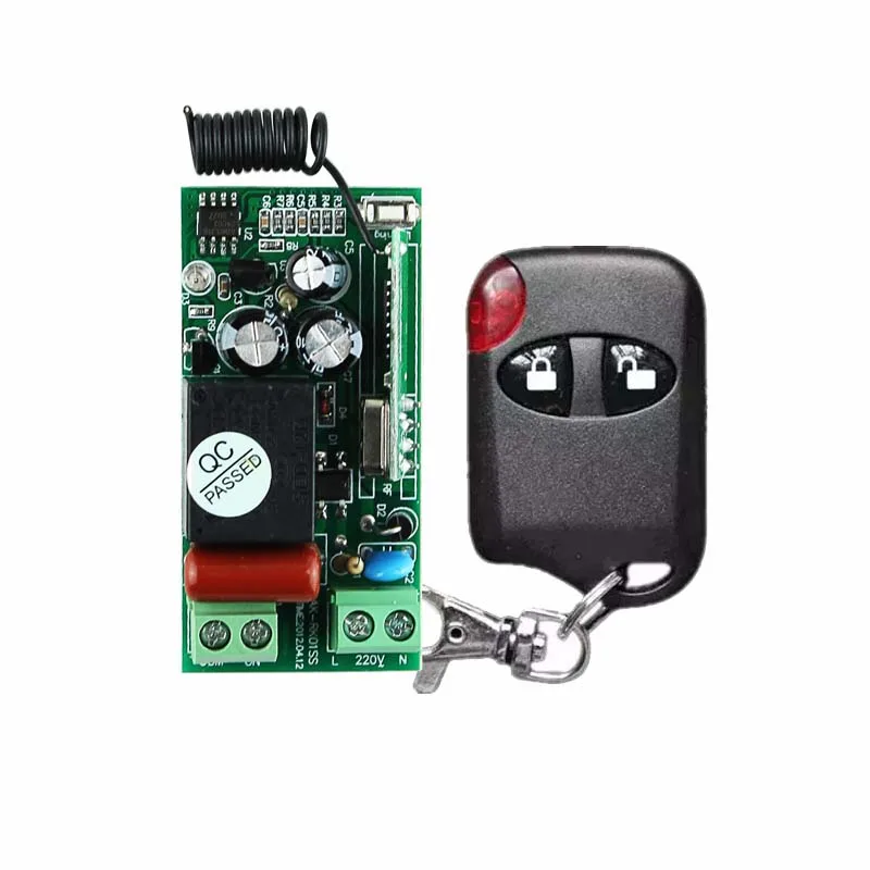 

AC 220V 1CH Remote Control Switch System Wireless System 2 Buttons ON OFF Remote 315mhz/433.92mhz