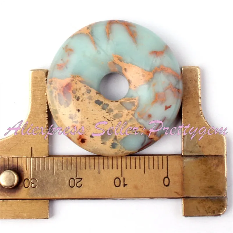 25,30, 35,40 мм натуральный пончик многоцветный камень Shoushan драгоценный камень, подвеска, бисер 1 шт, для изготовления ювелирных изделий ожерелья - Цвет: 30mm