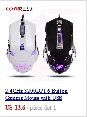 2.4GHz Wireless Mouse Portable Intelligent Gaming Mouse Optical Rolling Gamer Mice USB Receiver for PC Laptop Computer