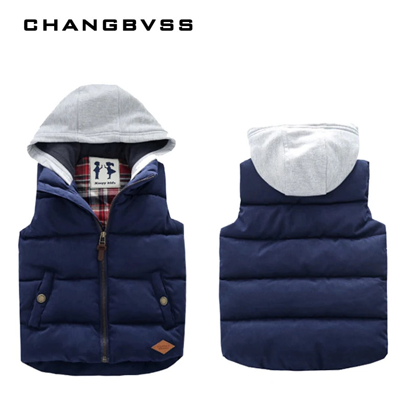 Winter Sleeveless Kids Vest Boys Outerwear Spring Warm Children Vests