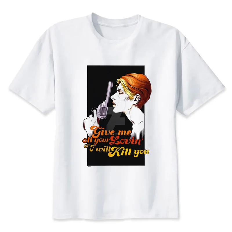 

david bowie davidbowie T shirt men t shirt fashion t-shirt O Neck white TShirts For man Top Tees MRR272