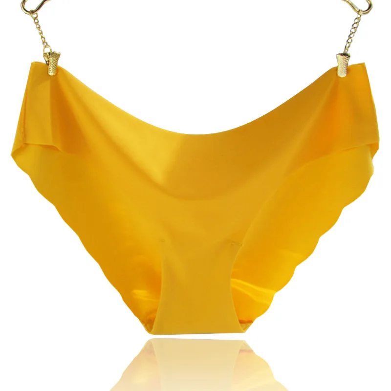 yellow ECMLN, модное женское Бесшовное ультра-тонкое нижнее белье, стринги, сексуальное женское белье, женские трусики, нижнее белье, трусы - Цвет: yellow
