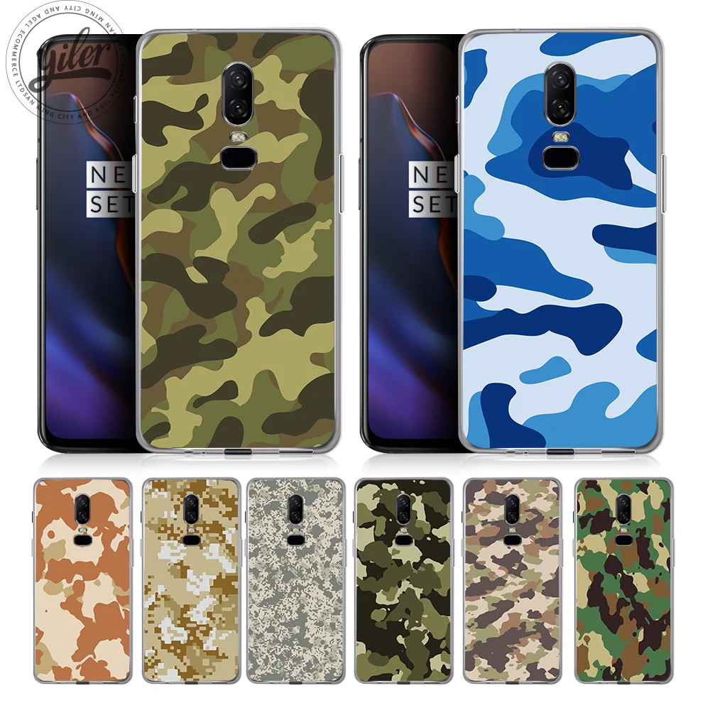 

Fashion Camouflage army For Case Oneplus 6 Cover Soft Silicone Cases for One plus 5T 5 6 1+6 Cases for Oneplus 5T 5 6 6T Capa