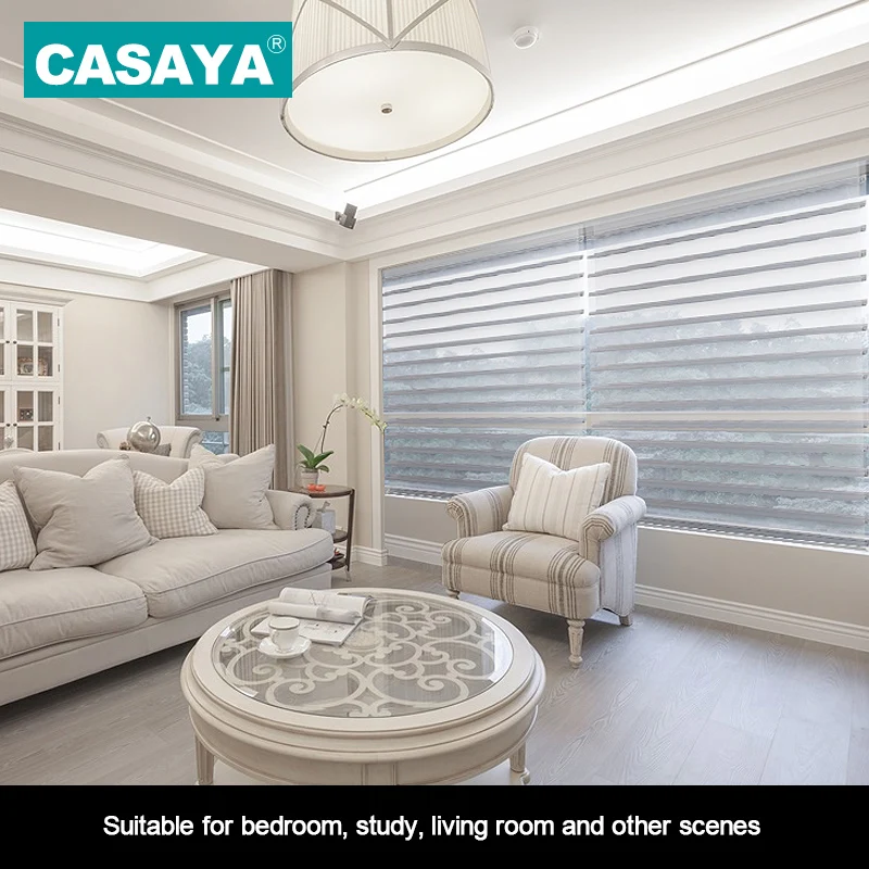  High Grade Shangri-la Blinds Child Safety Transparent Window Curtains Triple Roller blinds for Livi