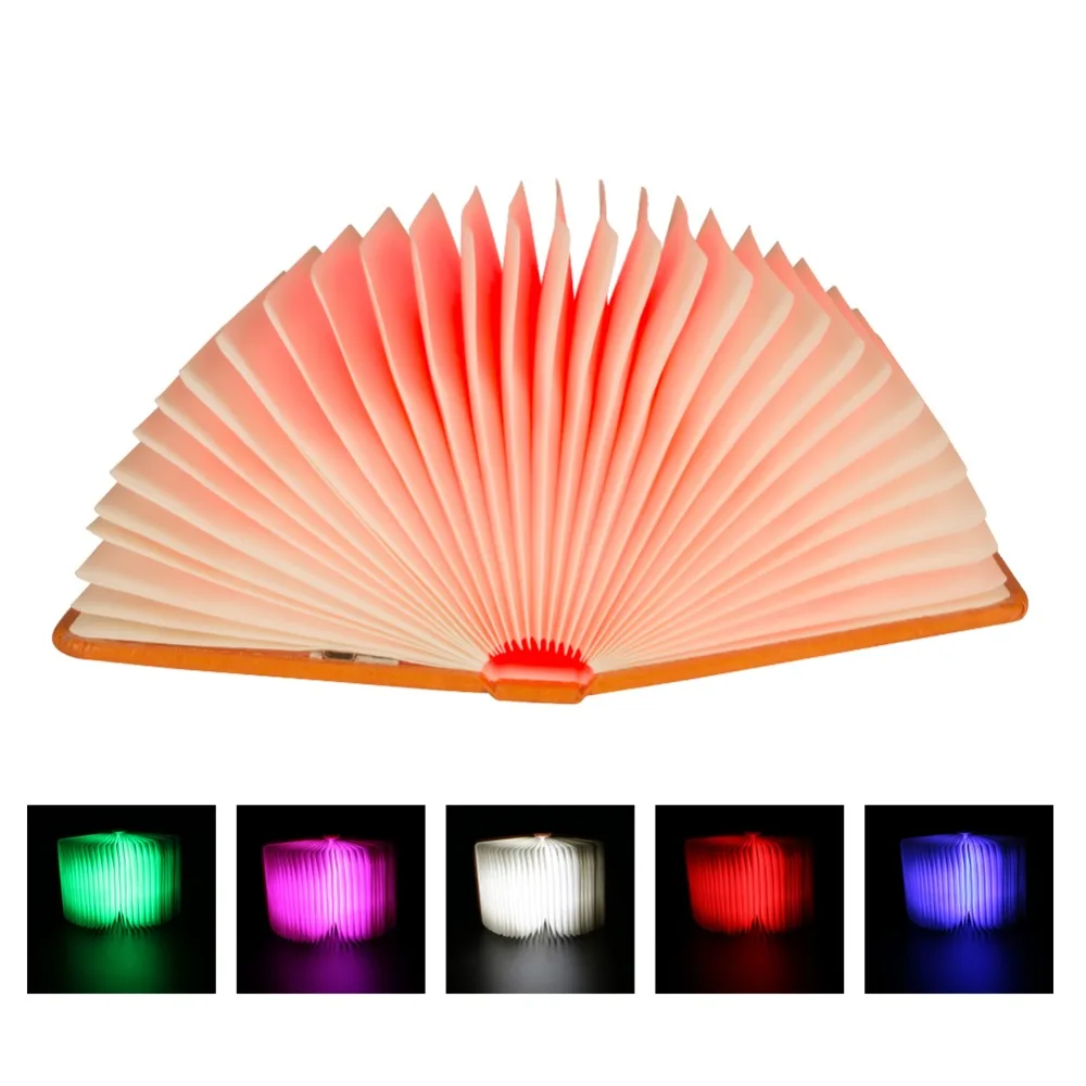 

Wooden Book lights Flip Folding Gift LED Book Night light USB Rechargeable Kids Baby Bedroom Desk Lamp Magnetic Book Lamps