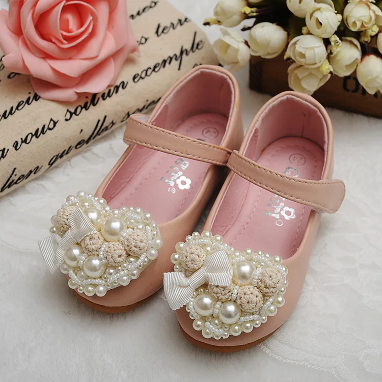 Г. детская обувь для девочек новые осенние модные тонкие туфли для девочек кожаные туфли принцессы с большим бантом, Размеры 19-34 - Цвет: Розовый