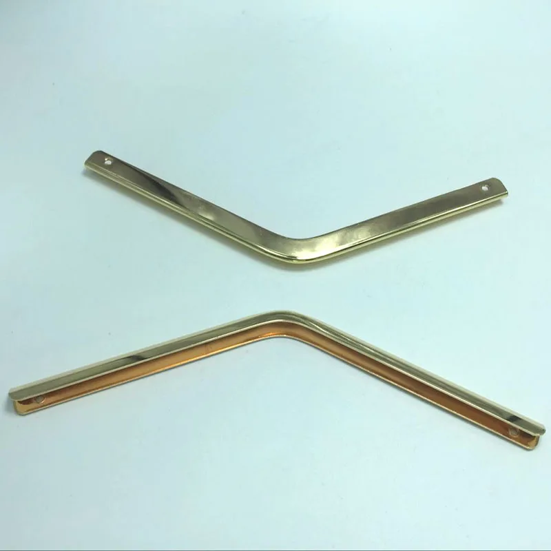 light gold metal bar corner/ metal clip 16cm metal hardwarein Bag Parts & Accessories from