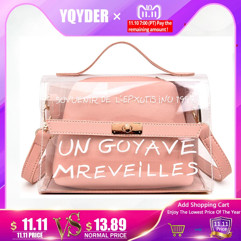 New Design Women Transparent Bag Clear PVC Jelly Small Tote Summer Beach Bag Messenger Bags Female Crossbody Shoulder Bags Sac New Design Women Transparent Bag Clear PVC Jelly Small Tote Summer Beach Bag Messenger Bags Female Crossbody Shoulder Bags Sac