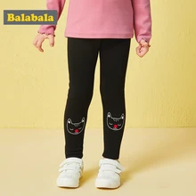 Balabala/Леггинсы с начесом для девочек; детские штаны для маленьких девочек; обтягивающие спортивные штаны с милым котиком; брюки для девочек