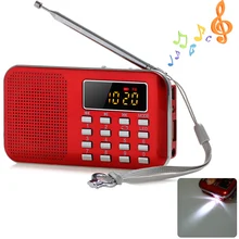 New Mini Portable LCD Digital FM Radio HiFi Card Speaker USB TF Card Mp3 Music Player with LED Light Camping Hiking Outdoor