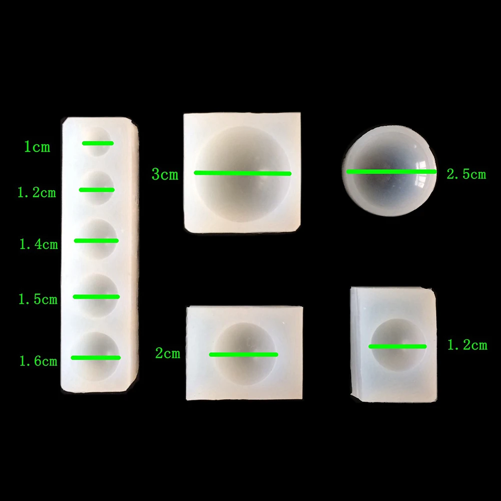 5 шт./компл. с украшением в виде кристаллов силиконовые формы полу-ожерелье с круглой подвеской форма для изготовления ювелирных изделий DIY Doming плесень Ремесло Смолы литейной формы
