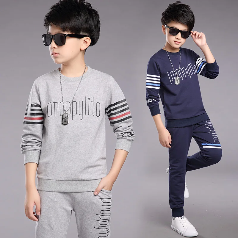 

Boys Children's Garment Long Sleeve Suit Spring And Autumn New Pattern Child Motion Two Pieces Kids Clothing