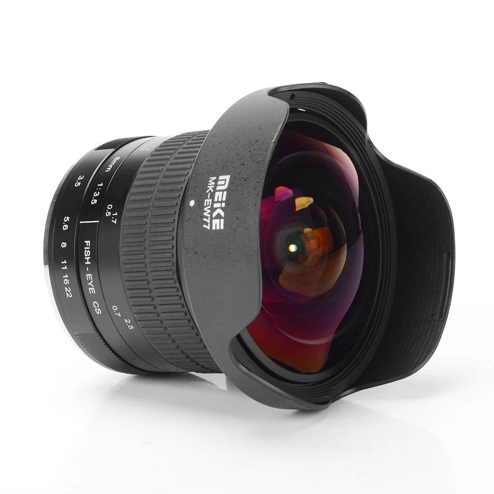 

Meike MK-8.0mm F/3.5 Lens Fixed Non-Zoom 8.0mm Ultra Wide Ultra HD F/3.5 Fisheye Lens for Canon / for Nikon DSLR Cameras 70D 80D