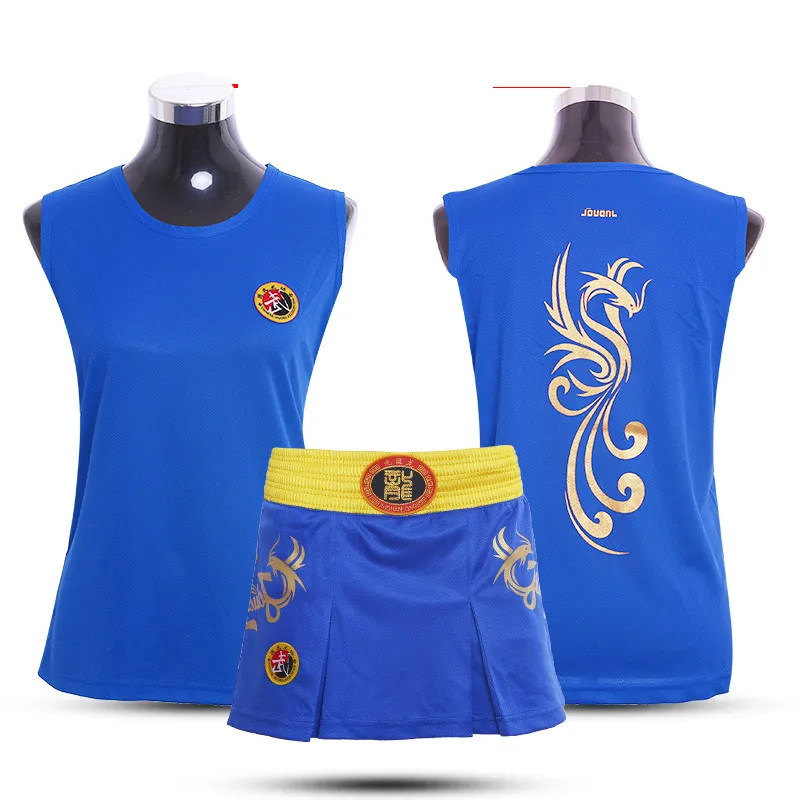 Günstig JDUanL Phoneix Kinder Mädchen Frauen Sanda Wushu MMA Boxen Kurze Röcke + T Shirts Kampfkunst Muay Thai Uniformen kampf Outfits DCE