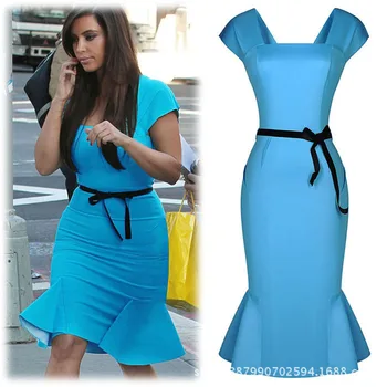 

Women Cocktail Ball Gown elegant party knee length Ruffles pencil Dress autumn vestido female lady bodycon clothes