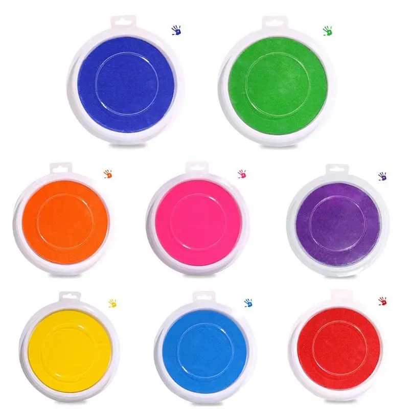 

Multiple Selection Single Color Ink Pad DIY Finger Painting Funny Large Round For Kids Learning Education Drawing Toy