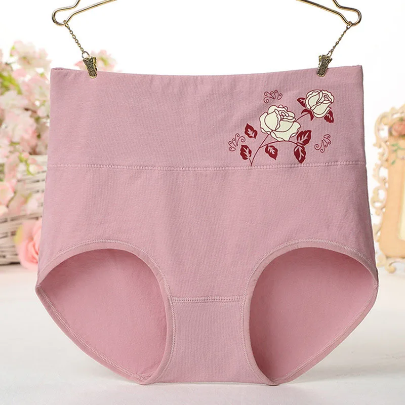 QA289 Ladies Underwear Sleepwears Women Panties High Waist Control Lingerie Breathable Briefs With Floral Cotton Fabric QA289 Ladies Underwear Sleepwears Women Panties High Waist Control Lingerie Breathable Briefs With Floral Cotton Fabric