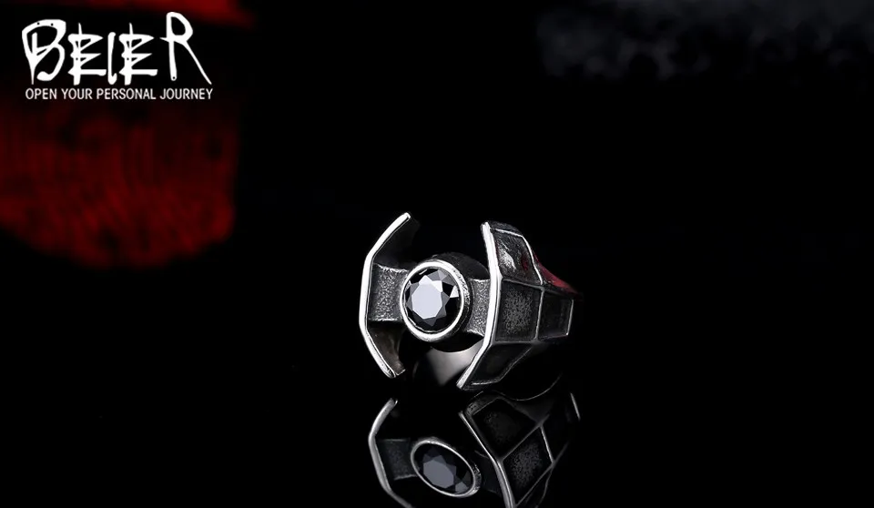 Байер стиль 316L нержавеющая сталь Звездные войны Дарт Вейдер галстук кольцо борца ювелирные изделия BR8-260