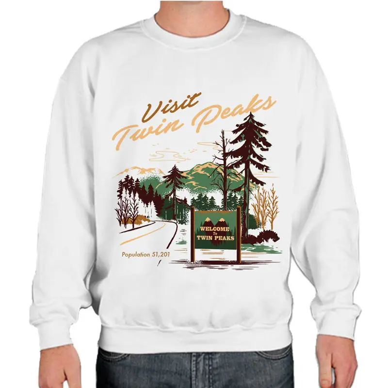 

Twin Peaks Visit Twin 2017 Hoodies Men Sudaderas Hombre Hip Hop male sudaderas Pullover Hoodie Sweatshirt Slim Fit Men HDM2283