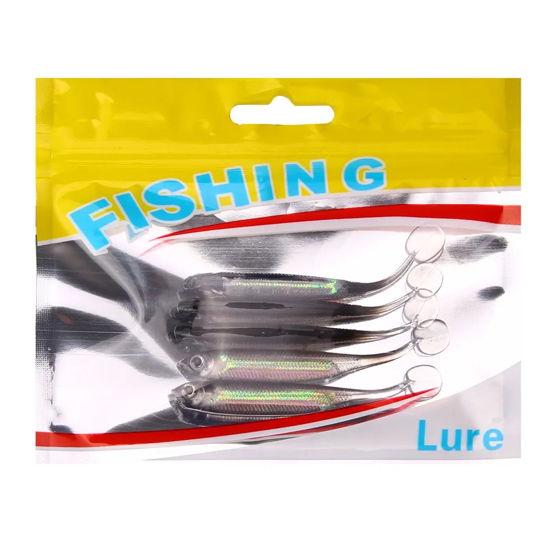 Colorful Soft Bait Freshwater Sea Fishing Simulation Fish Bait 7cm/14g Bag 5/pcs Lure Soft Bait Fishing Gear Accessories jooyoo