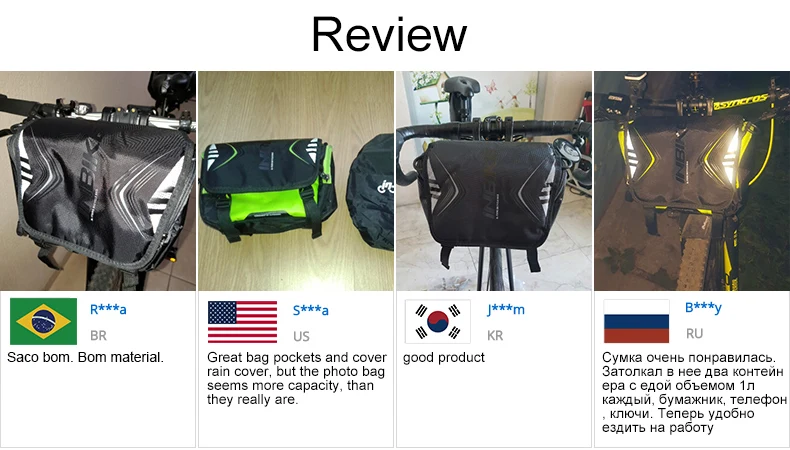 Clearance INBIKE Waterproof Bike Bag Large Capacity Handlebar Front Tube Bag Bicycle Pocket Shoulder Backpack Cycling Bike Accessories 0